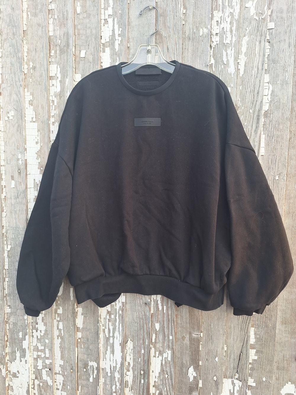 Men's Black Crewneck Sweater - Classic Pullover Size Medium